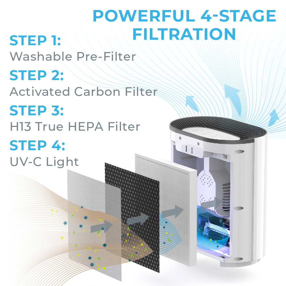 PureZone™ True HEPA Air Purifier (PEAIRPLG) - 2-Pack Replacement Filters - Image 3