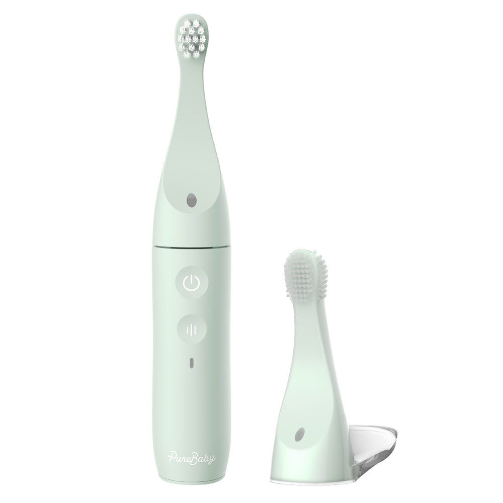 PureBaby Infant-to-Toddler Electric Toothbrush - Sage Green