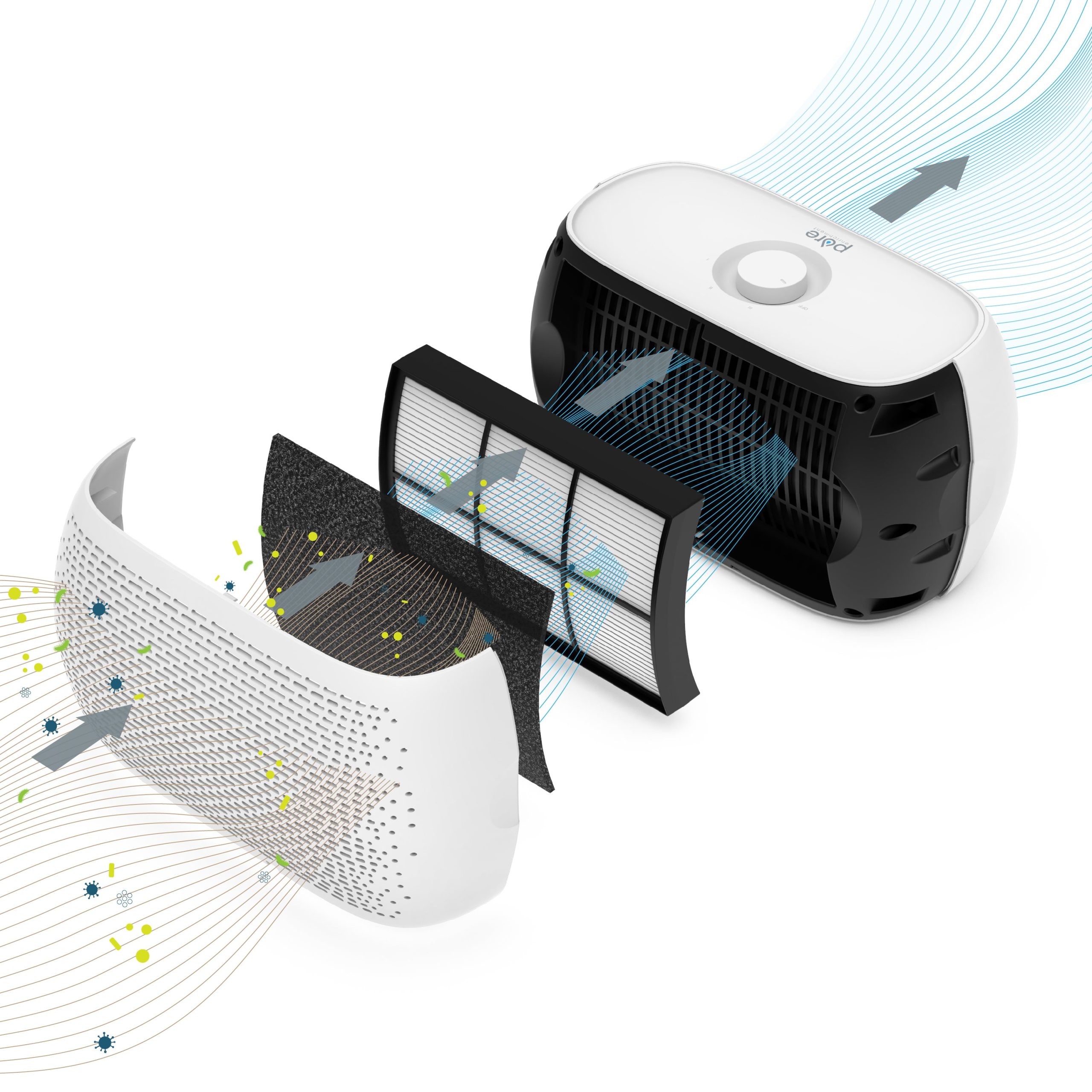 PureZone™ Breeze Tabletop Air Purifier & Replacement Filter Bundle - Image 2