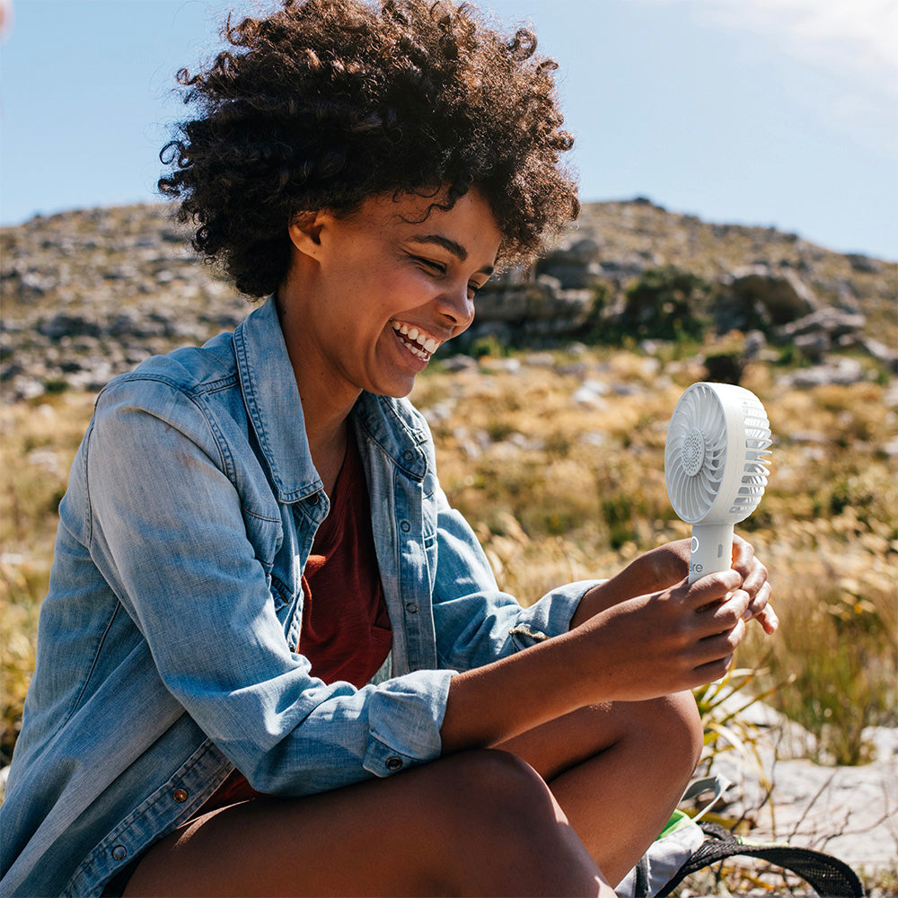 PureBreeze™ Personal Handheld Fan with Base - Image 2