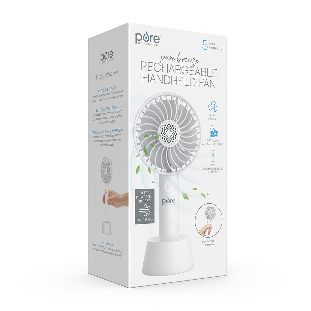 PureBreeze™ Personal Handheld Fan with Base - Image 6