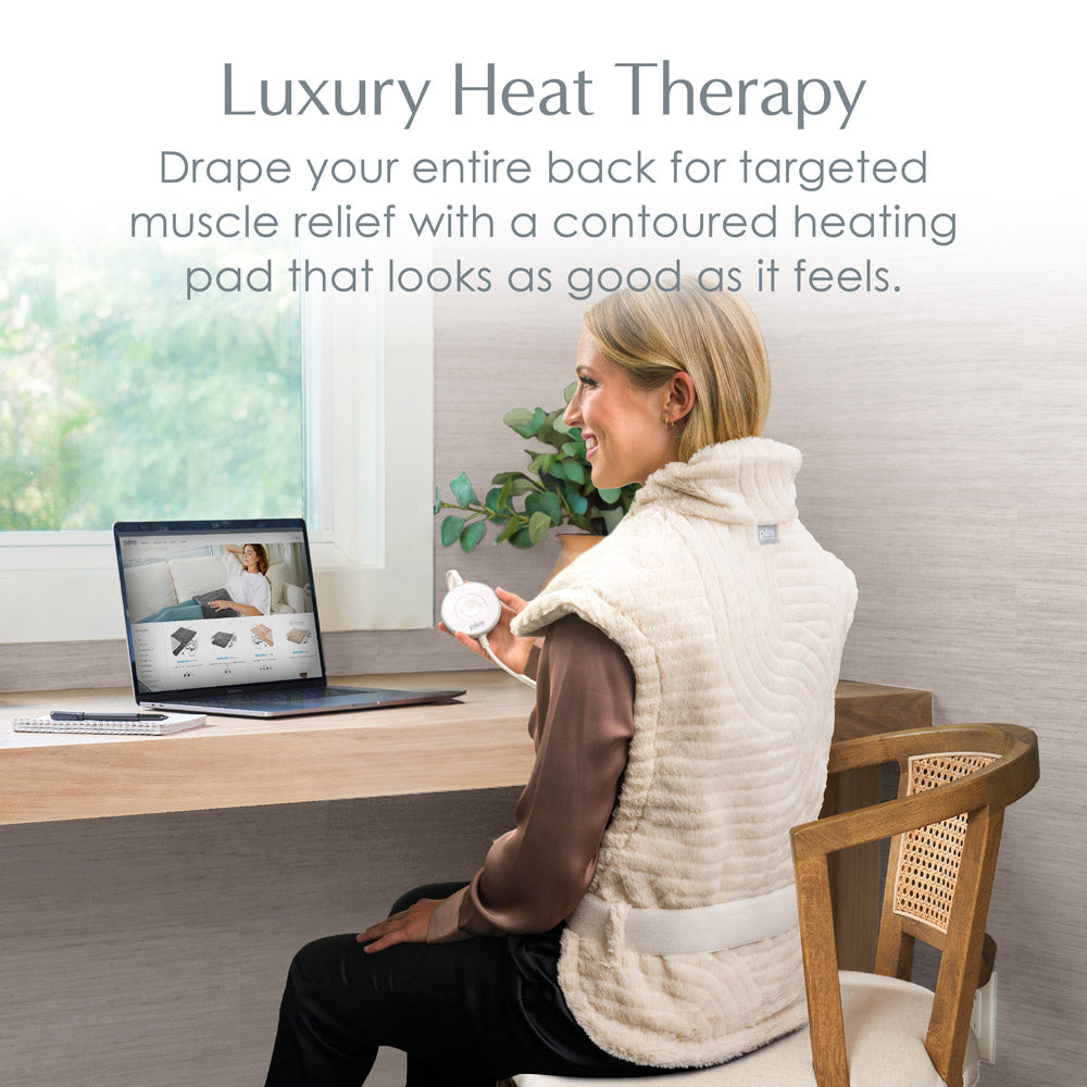PureRadiance™ Back & Neck Luxury Heating Pad - Golden Sands - Image 2