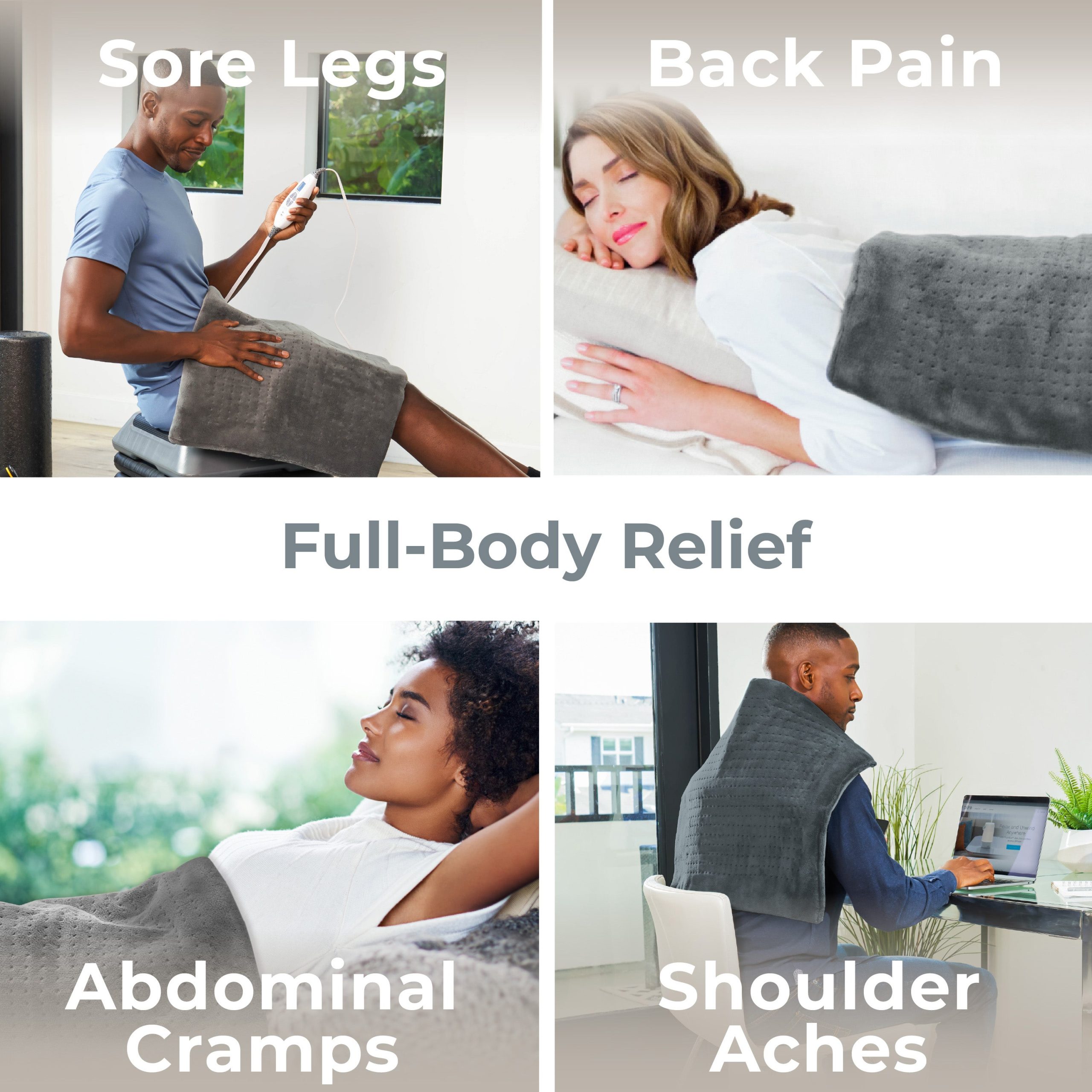 PureRelief XXL Ultra-Wide Microplush Heating Pad - Image 3