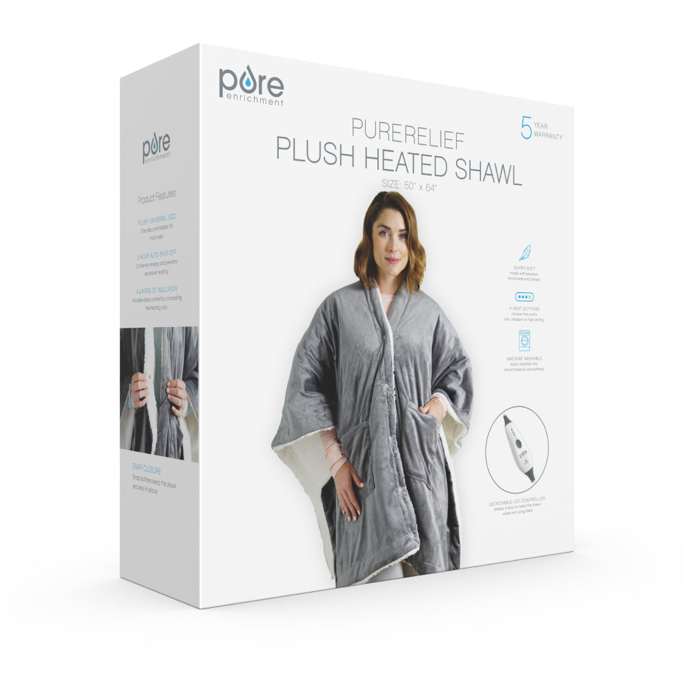 PureRelief Plush Heated Shawl - Image 7