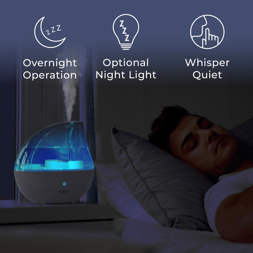 MistAire™ Silver Ultrasonic Cool Mist Humidifier - Image 5