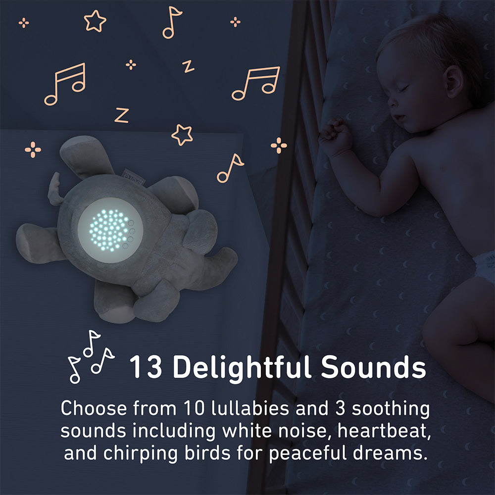 PureBaby® Sound Sleepers Sound Machine and Star Projector - Elephant - Image 4