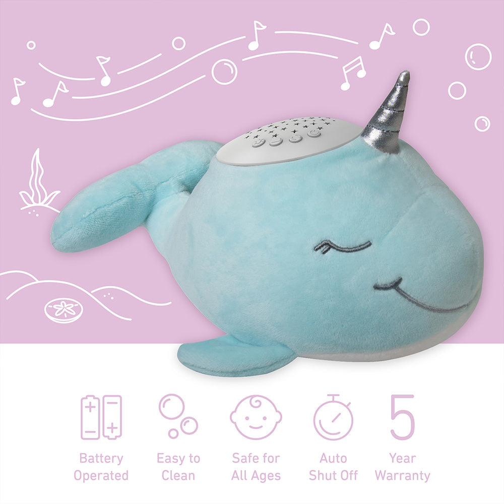 PureBaby® Sound Sleepers Sound Machine and Star Projector - Narwhal - Image 3