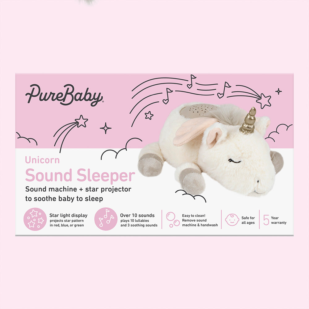 PureBaby® Sound Sleepers Sound Machine and Star Projector - Unicorn - Image 8