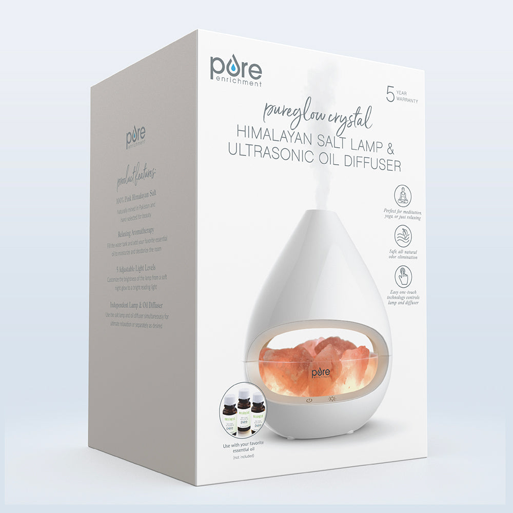 PureGlow™ Crystal Himalayan Salt Rock Lamp & Essential Oil Diffuser - Image 9